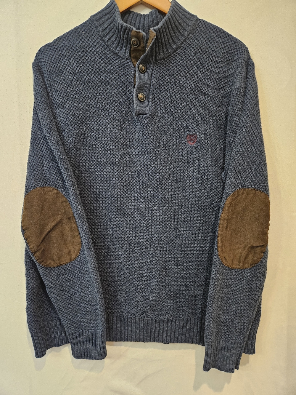 Chaps Men's Gray Blue Sweater Size Large